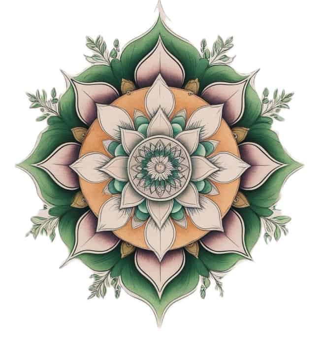 Odstránené pozadie Leonardo Phoenix 10 Ajurveda mandala Symetric Illustrated in a 0 1 min