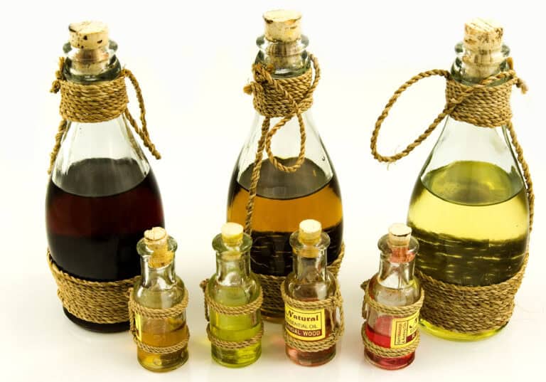 Bottles with oils
