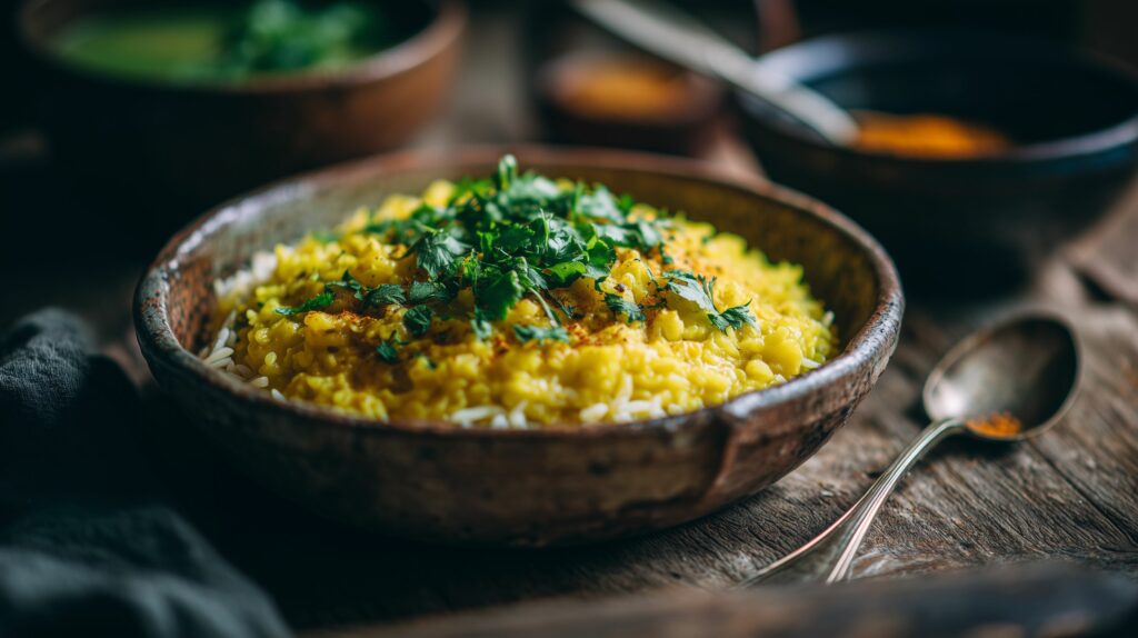Ayurvedic khichari with mung dal and basmati rice ajurveda cz