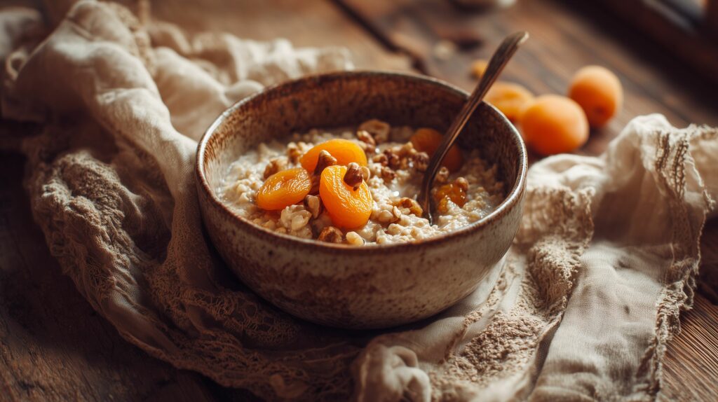 Pearl barley porridge kroupy with honey and dried ajurveda cz