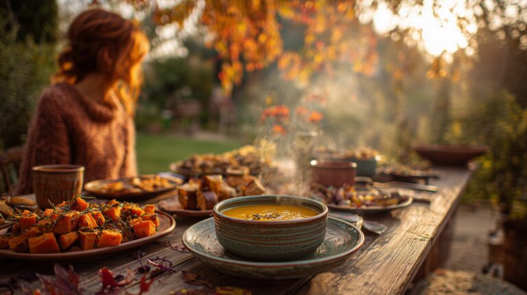 A warm comforting ayurvedic autumn meal scene ajurveda cz