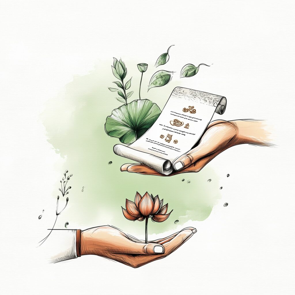 Spoluprace minimalist editorial illustration ajurveda cz