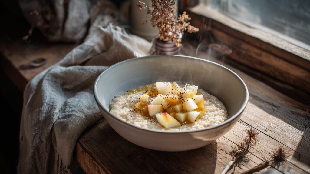 Creamy millet porridge in a bowl ajurveda cz