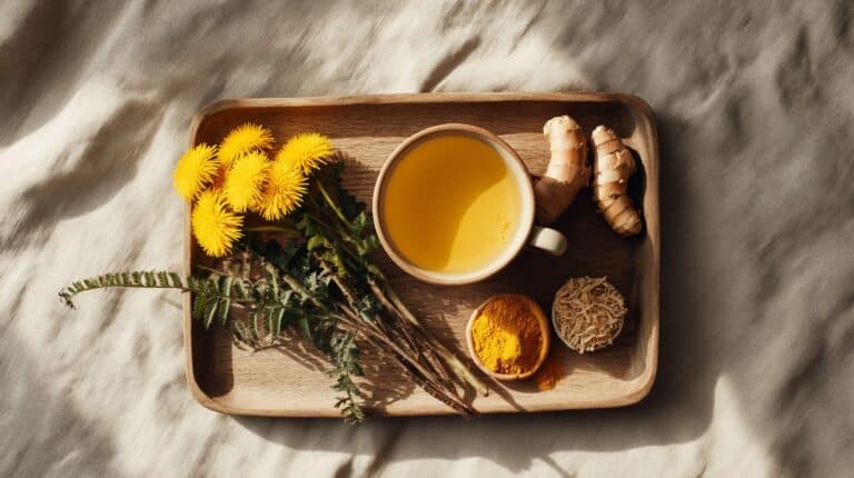 Ájurvédské byliny pro jarní podporu lymfy: kurkuma, triphala, zázvor a pampelišky
